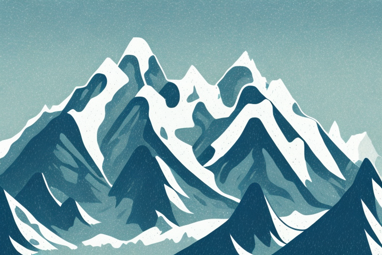 An alpine mastiff in a majestic mountain setting
