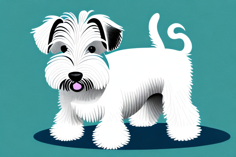 A sealyham terrier dog in a natural setting