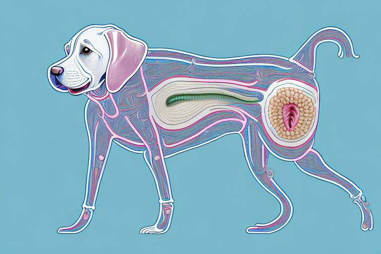 A dog with an enlarged esophagus